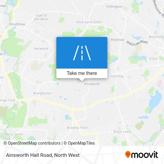 Ainsworth Hall Road map