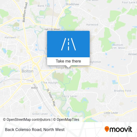 Back Colenso Road map