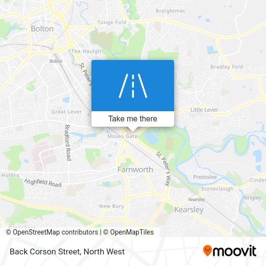Back Corson Street map