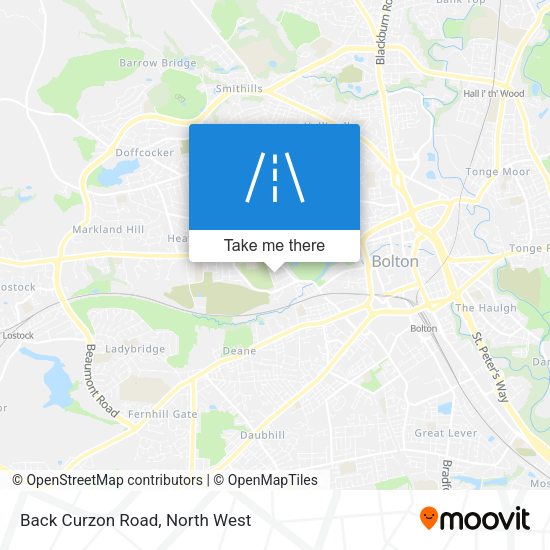 Back Curzon Road map