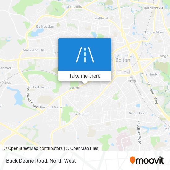 Back Deane Road map