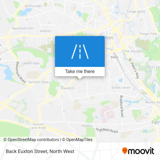 Back Euxton Street map