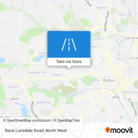 Back Lonsdale Road map