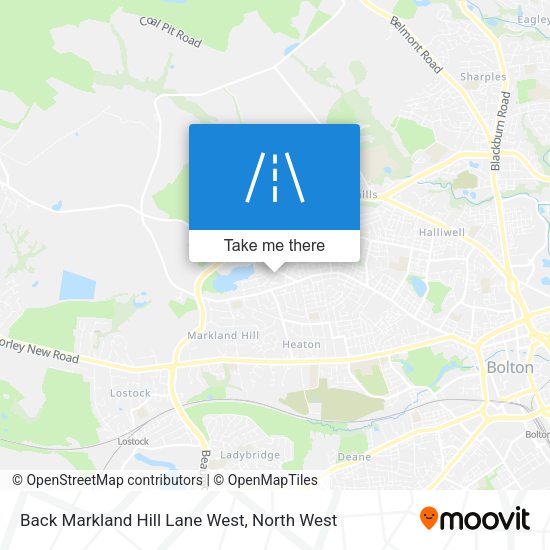 Back Markland Hill Lane West map