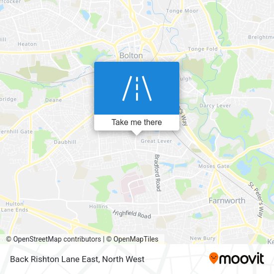 Back Rishton Lane East map