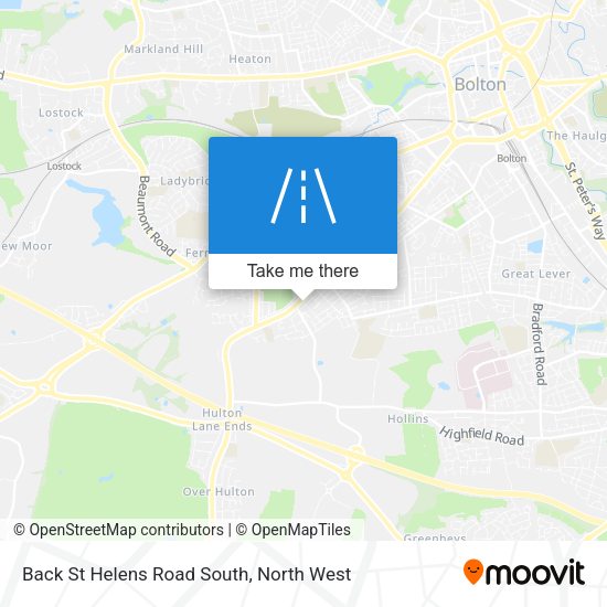 Back St Helens Road South map