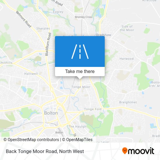 Back Tonge Moor Road map
