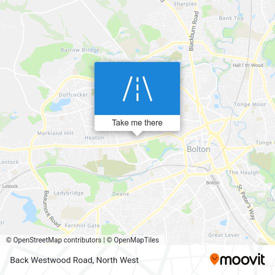 Back Westwood Road map