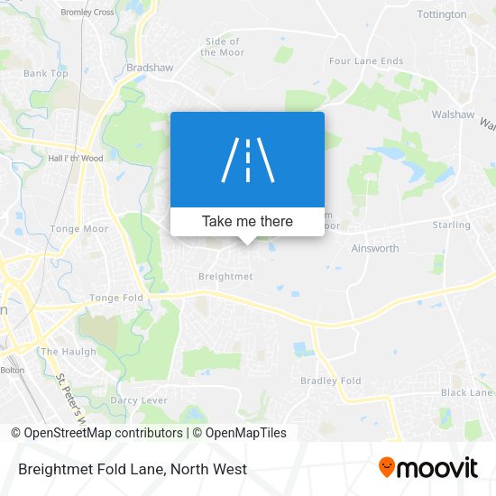 Breightmet Fold Lane map