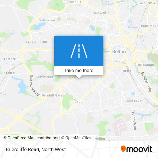 Briercliffe Road map