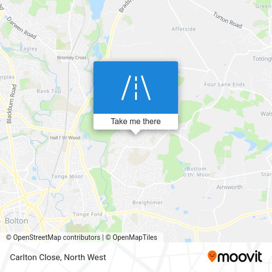 Carlton Close map
