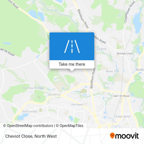 Cheviot Close map