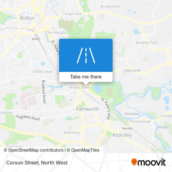 Corson Street map