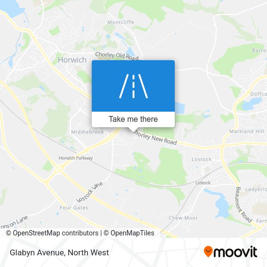 Glabyn Avenue map