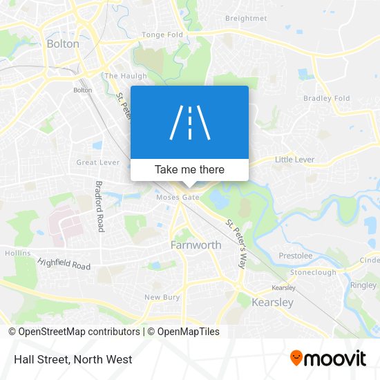 Hall Street map