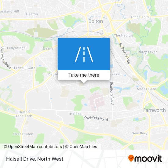 Halsall Drive map