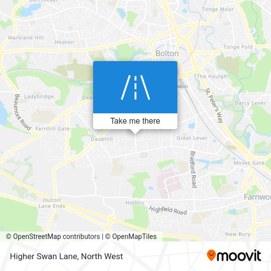 Higher Swan Lane map