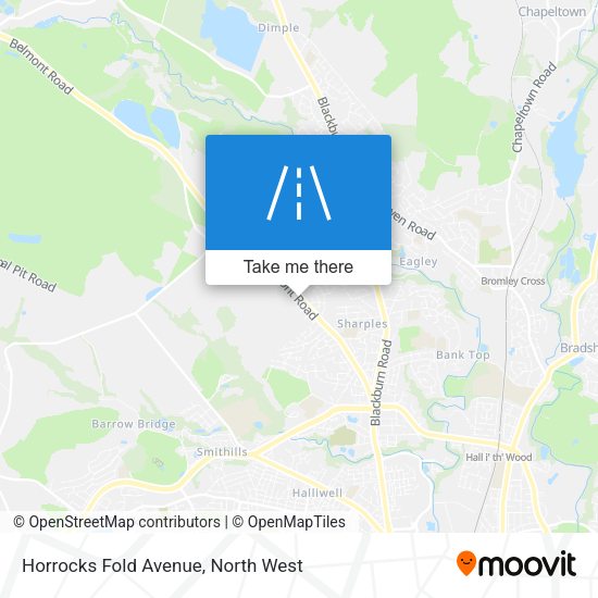 Horrocks Fold Avenue map