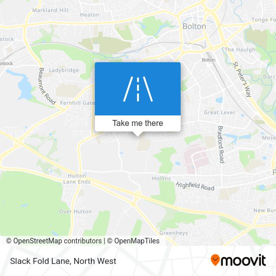 Slack Fold Lane map