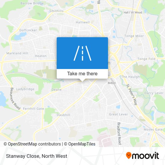 Stanway Close map