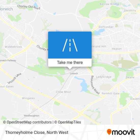 Thorneyholme Close map