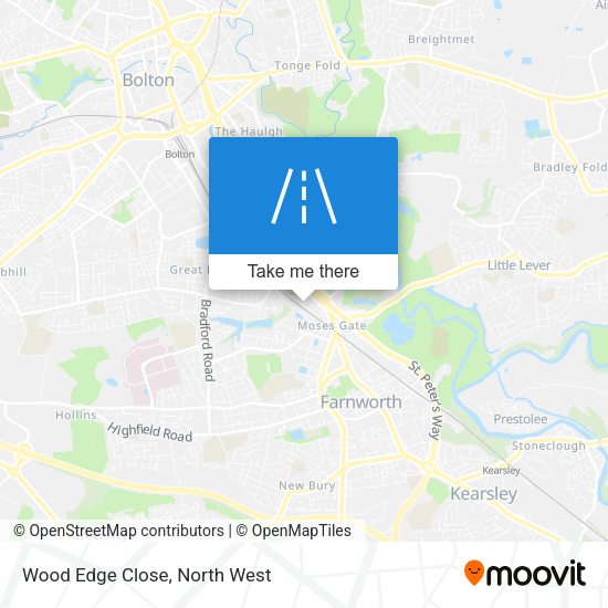 Wood Edge Close map
