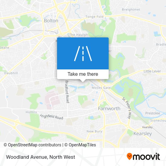 Woodland Avenue map