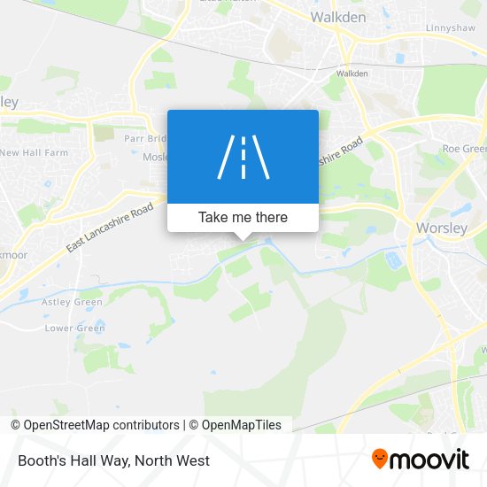 Booth's Hall Way map