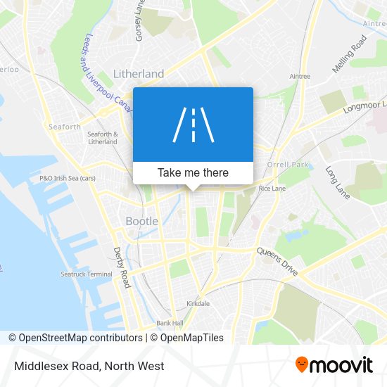 Middlesex Road map