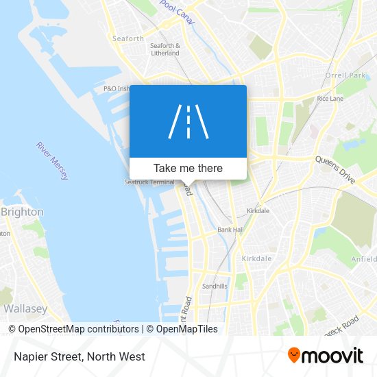Napier Street map