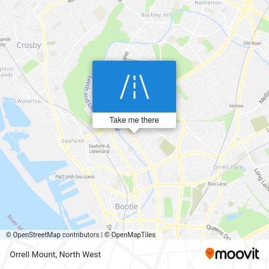 Orrell Mount map