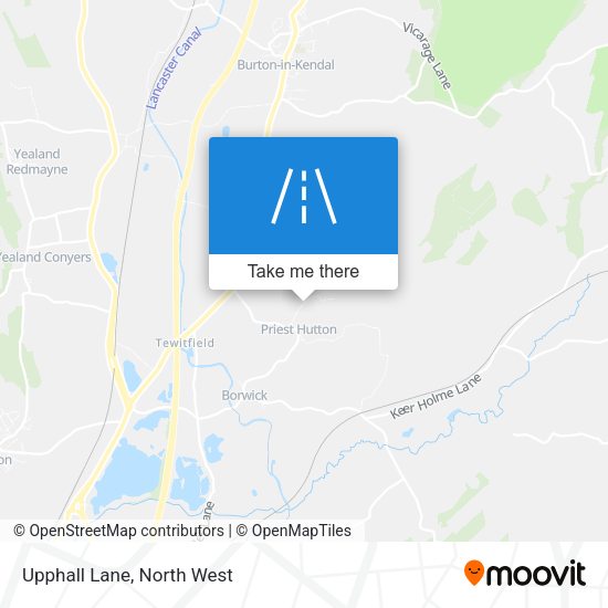 Upphall Lane map