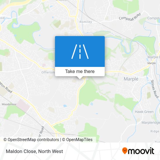 Maldon Close map