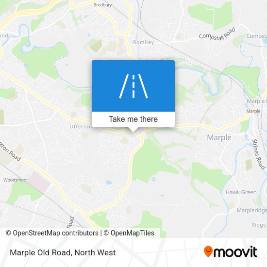 Marple Old Road map
