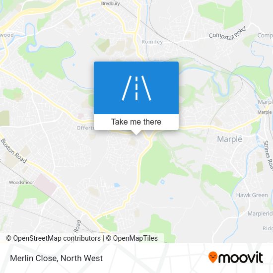 Merlin Close map