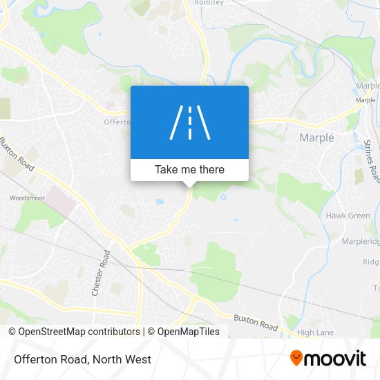 Offerton Road map