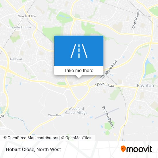 Hobart Close map