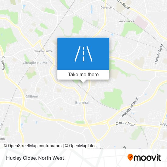 Huxley Close map