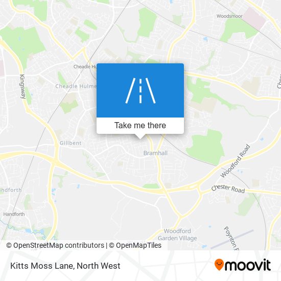 Kitts Moss Lane map