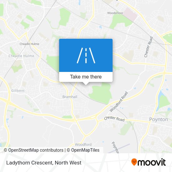 Ladythorn Crescent map