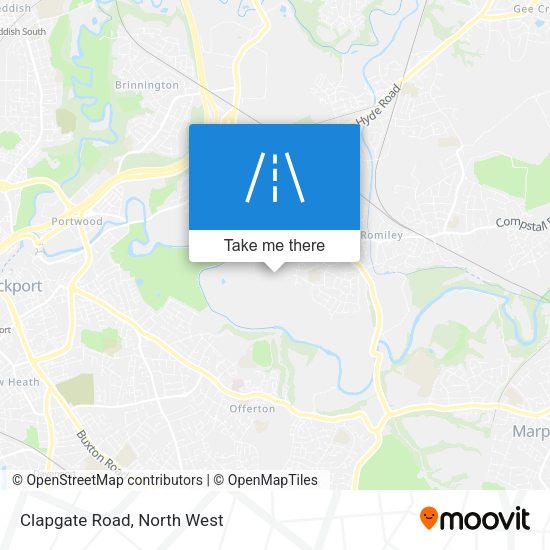 Clapgate Road map