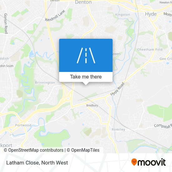 Latham Close map