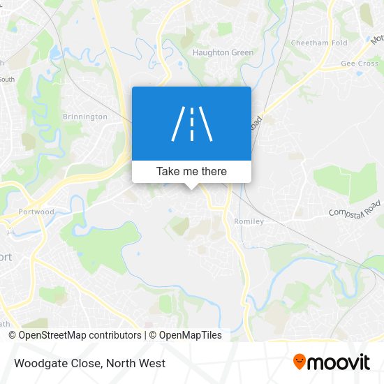Woodgate Close map