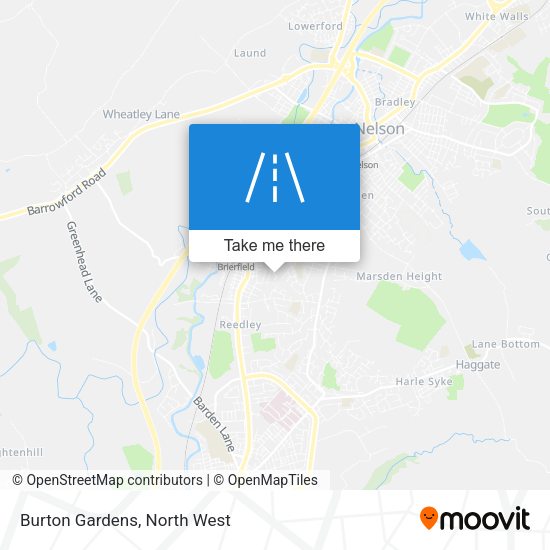Burton Gardens map
