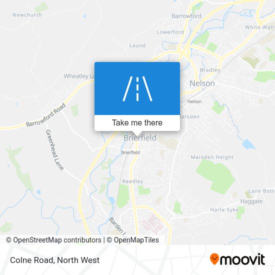 Colne Road map