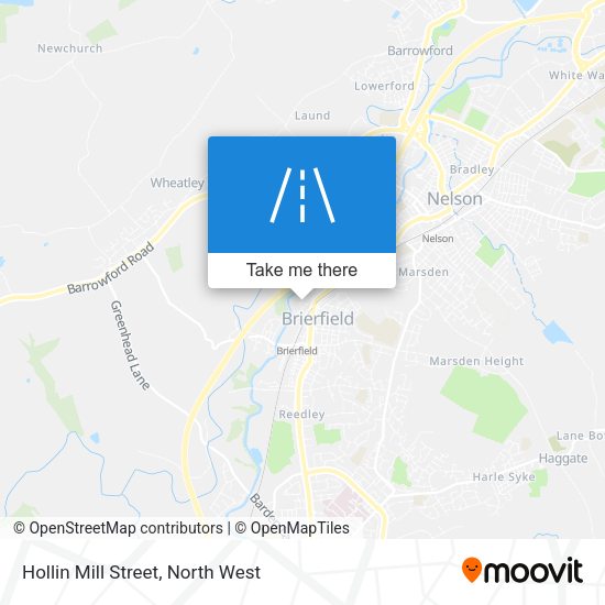 Hollin Mill Street map