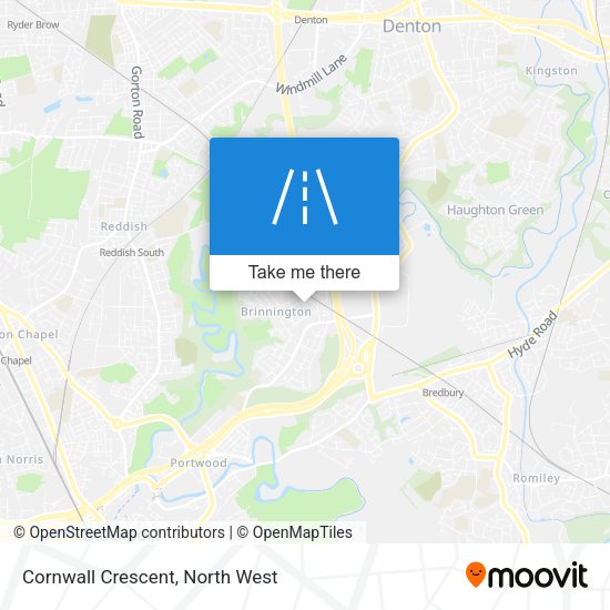 Cornwall Crescent map