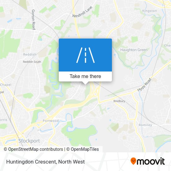 Huntingdon Crescent map