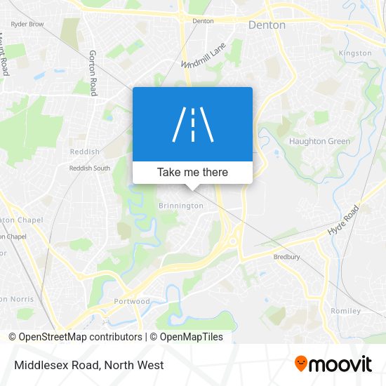 Middlesex Road map