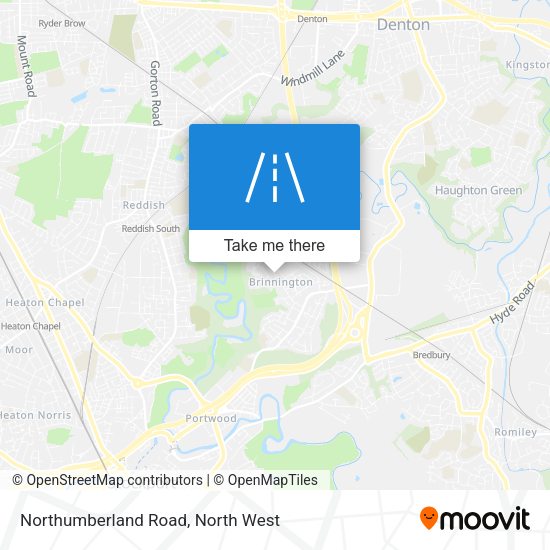 Northumberland Road map